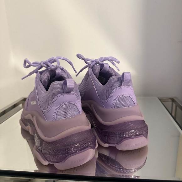 Balenciaga Triple S Clear Sole Purple Sneakers - Picture 6 of 6